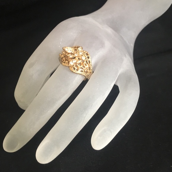 Vintage Jewelry - Vintage stamped butterfly ring